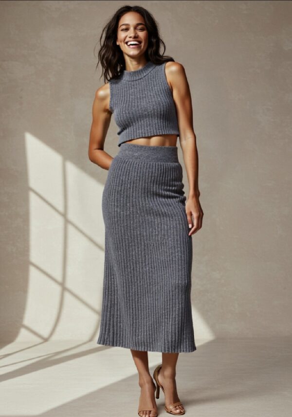 Crop Top and Skirt Set
