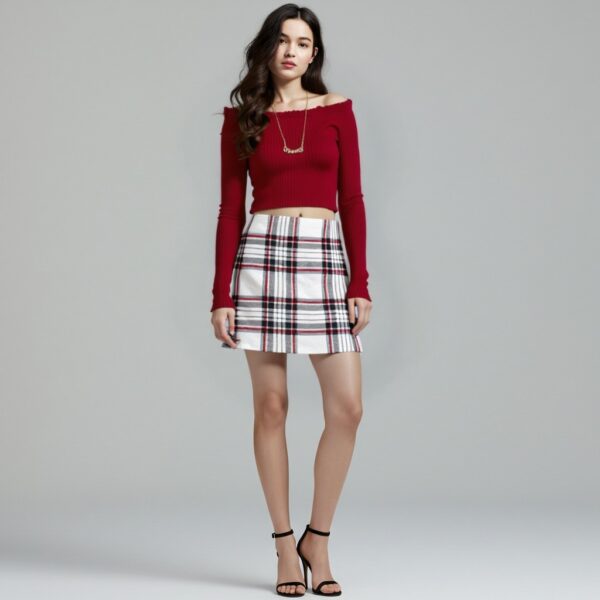 Off shoulder Top and Mini Skirt Set