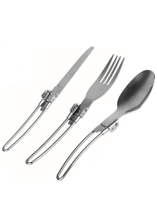 3Pcs Foldable Stainless Cutlery Set