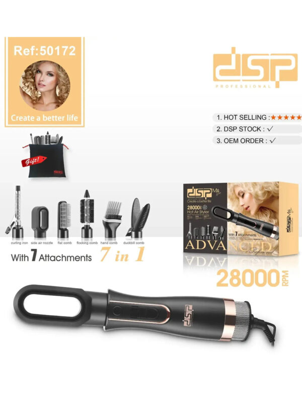 7 in-1 Rotating Air Styler Hair Brush